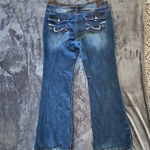 LEI Women's Boot Cut Jeans - Blue